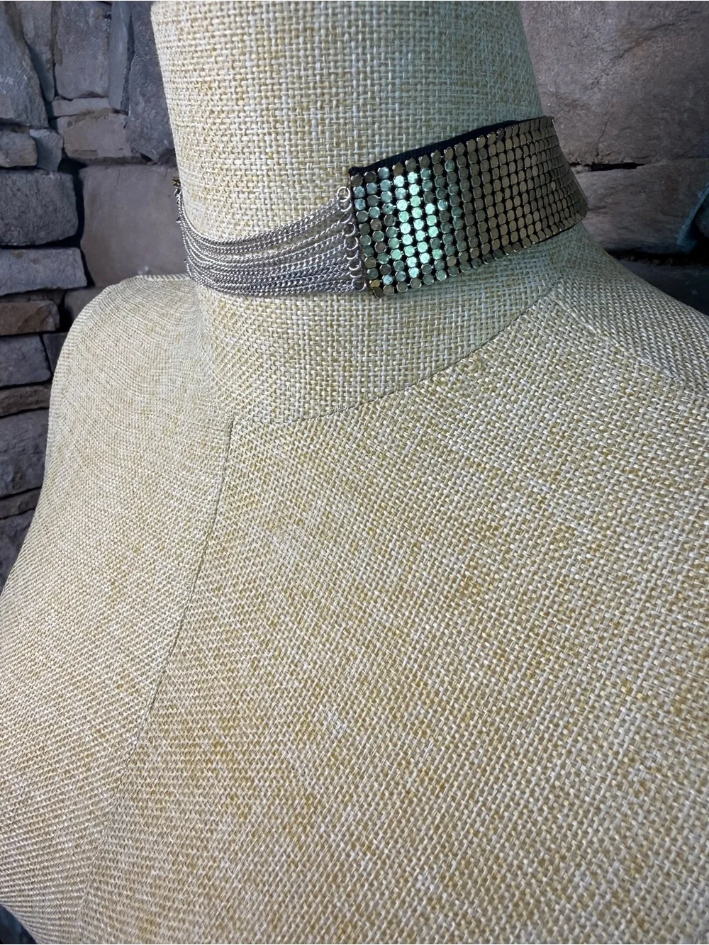 New🌟Free People-Metallic Silver Multi-Chain Choker Necklace